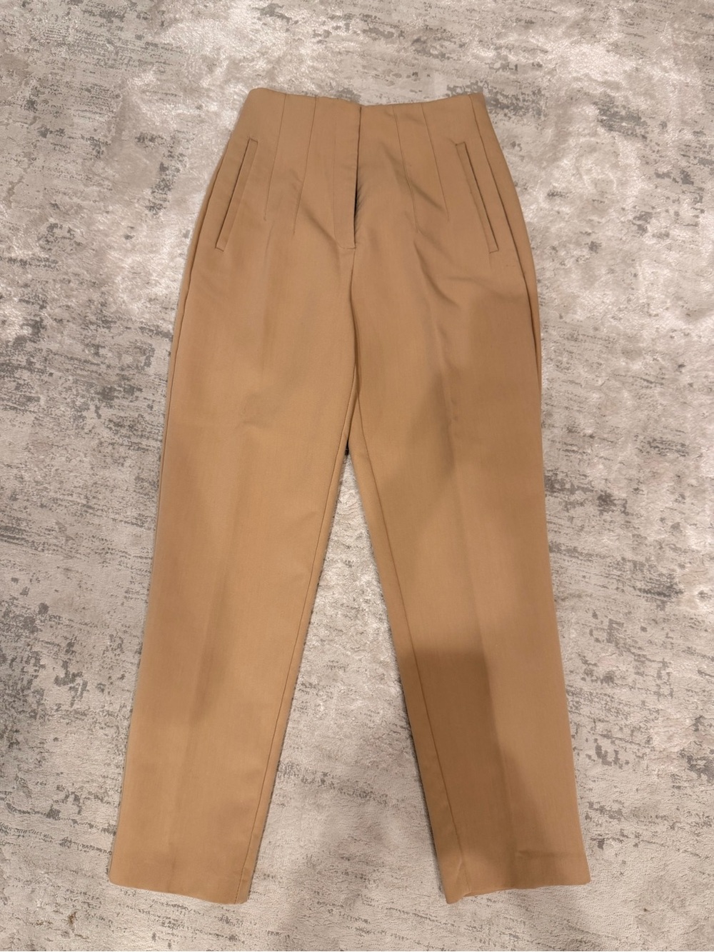 Zara Slim Tailored Chinos in Camel Brown